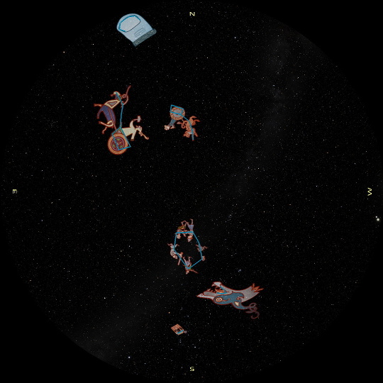 All sky view of Norse constellations